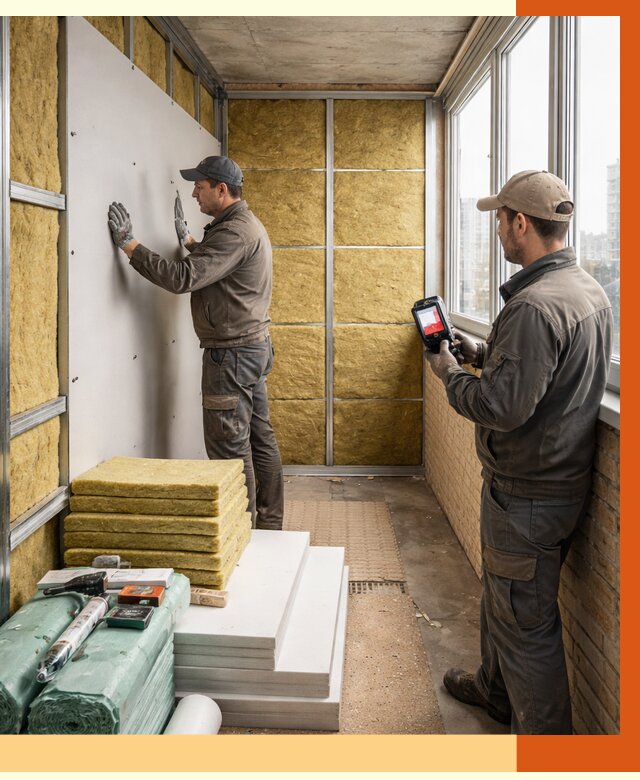 Утепление балкона в Керчи от 4595 руб. под ключ | ТепломастерКрч