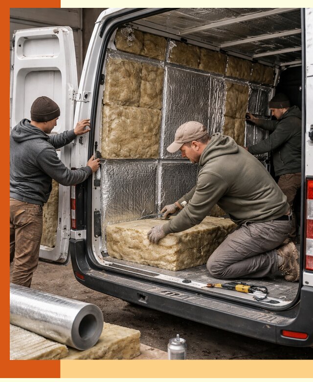 Утепление фургона в Керчи: профессиональная теплоизоляция и шумоизоляция